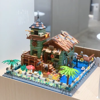 

Old Fishing Store Street view package Compatible with 21310 16050 MOC DIY Educational Building lepinblocks bricks Toys Gifts