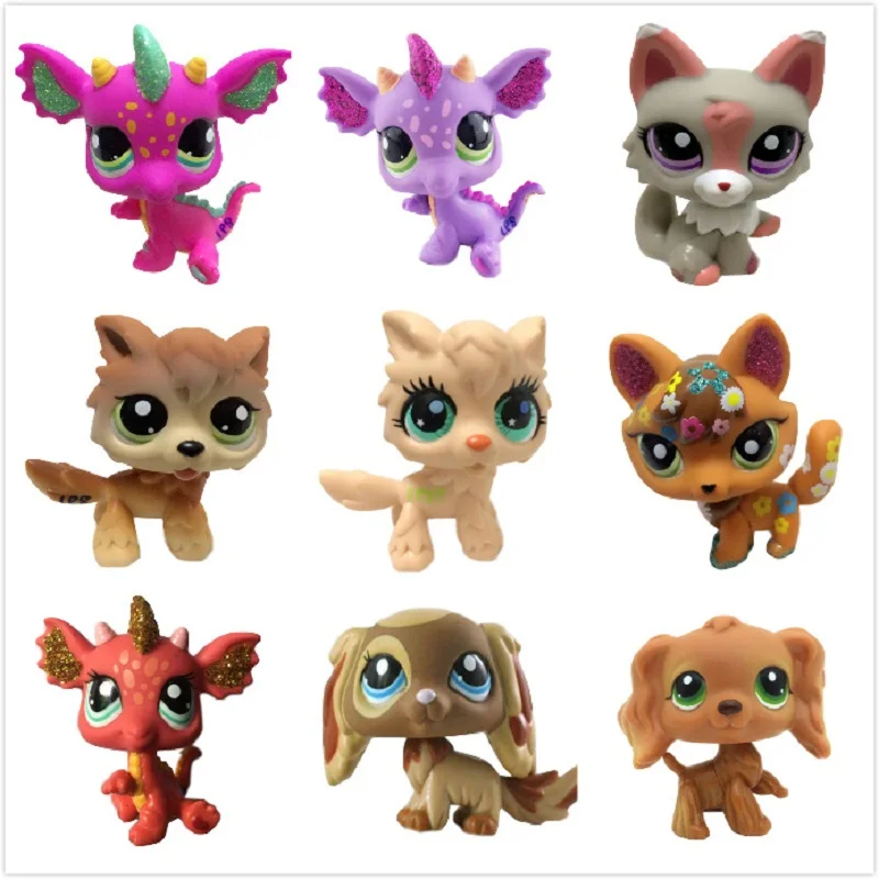 LPS Pet Shop Симпатичные Короткие игрушки для кошек немецкий дог колли собаки ПВХ экшн