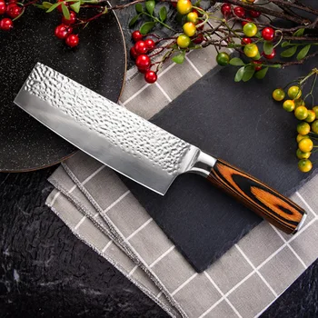 

High quality Slicing Cleaver 5Cr15 Super Sharp Blade Kitchen Chef Knives Chinese Forged Knife Multifunction Kitchen Chopping