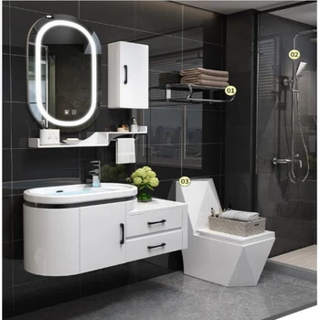 

Simple bathroom cabinet combination wash basin sink washbasin bathroom small apartment bathroom set vanity