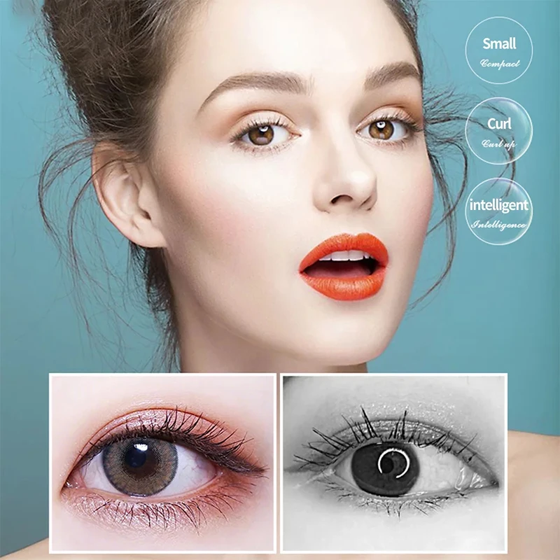 Piegaciglia elettrico riscaldato ricaricabile tramite USB, arricciacapelli rapido, naturale, a lunga durata, a 360°, strumento di bellezza per il trucco delle ciglia_voghion.com