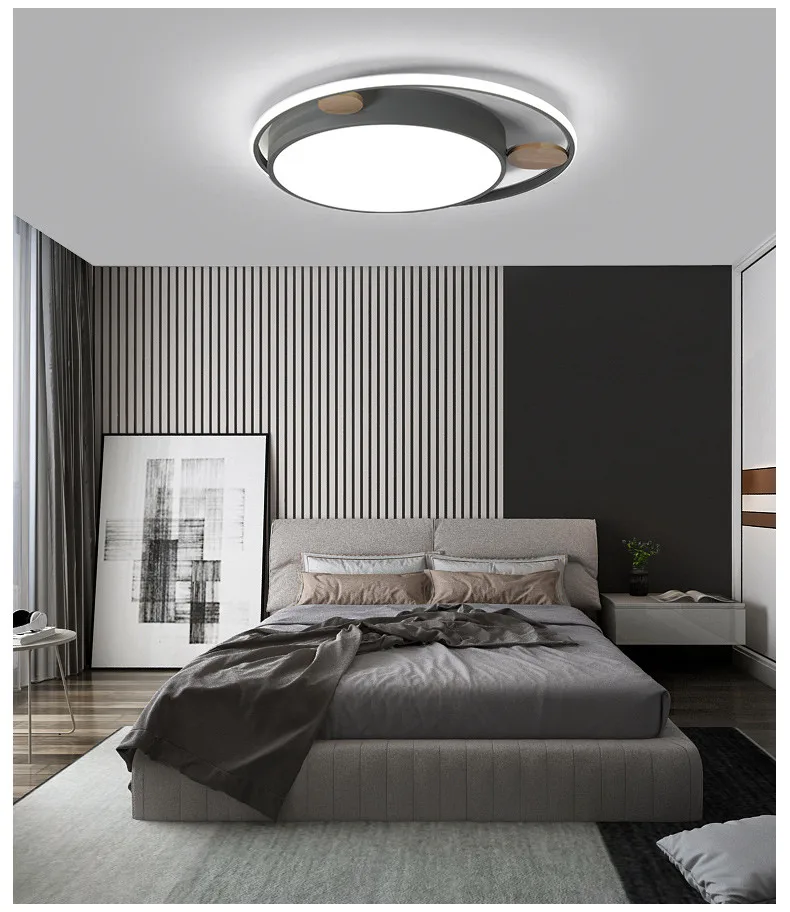 Круглый минималистский led Люстра для Спальня studyroom lampadario led серый/белый/темно-зеленый современная люстра светильник ing светильник настенные светильники