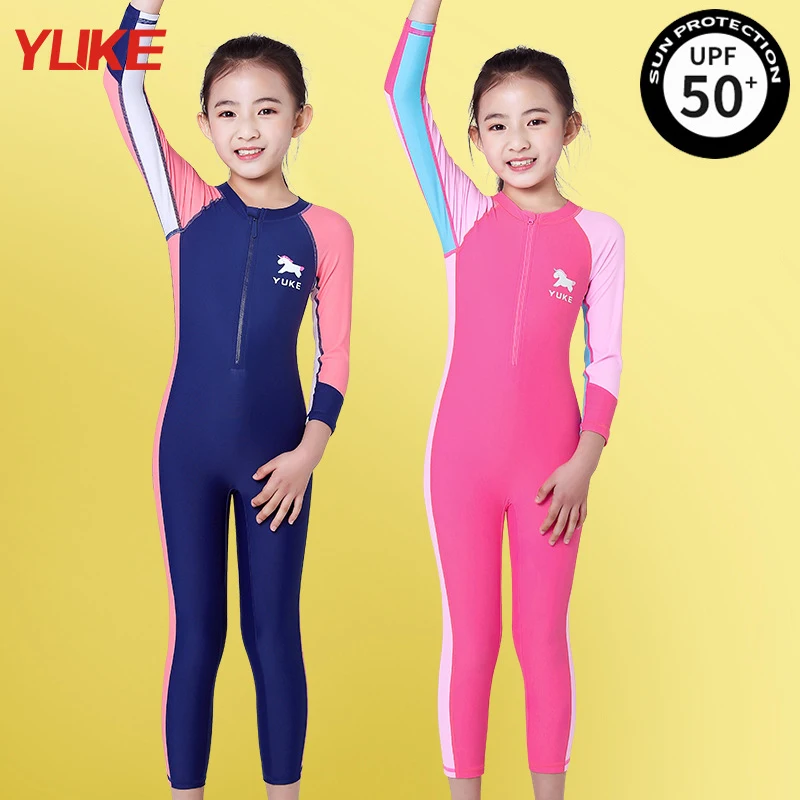 Owntop Maillot de Bain pour Enfants Protection Solaire Filles Garçons Costume de Natation Enfants à Manches Courtes Sunsuit Une pièce Tenue de Plage UV 50
