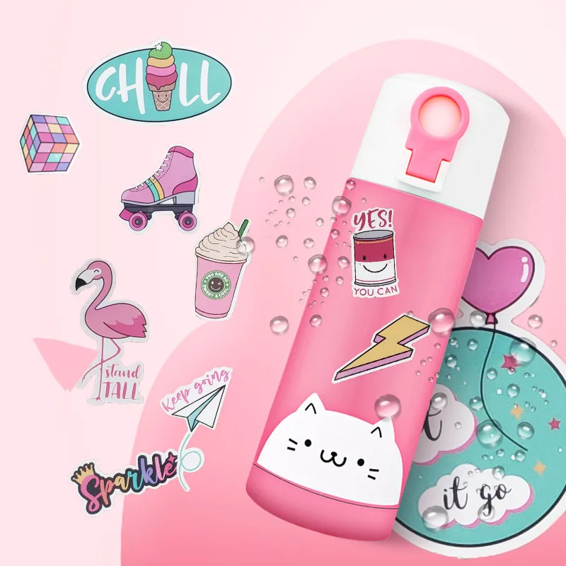 hydro flask pink stickers