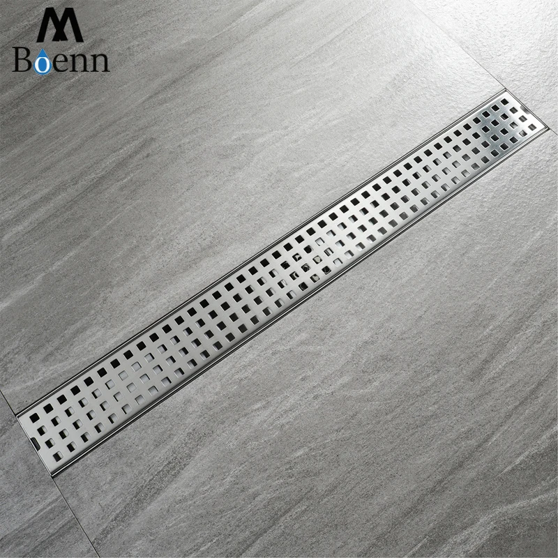 

Brushed Floor Drain 60cm 80cm 100cm Grates Waste Linear Tile Insert Deodorization Type Long Drainer Shower Drain 304SUS