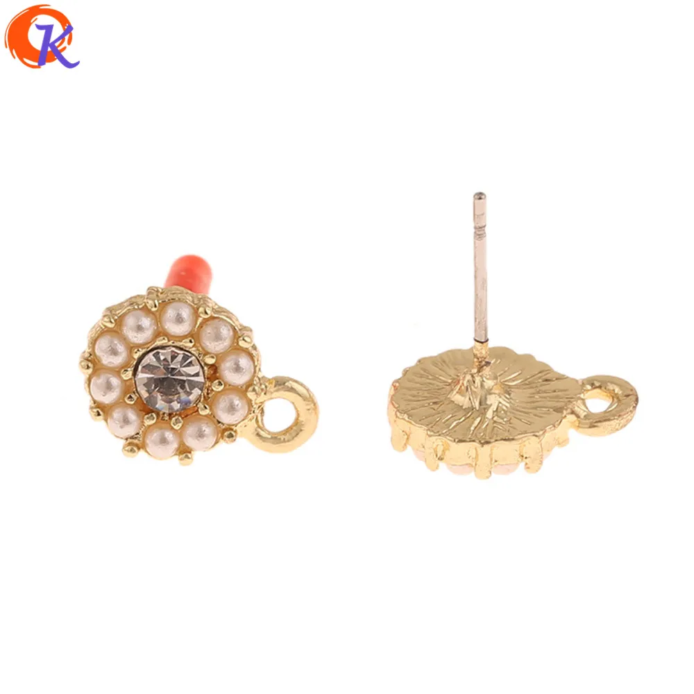 

Cordial Design 100Pcs 9*13MM Jewelry Accessories/Rhinestone Earrings Stud/Imitation Pearl/DIY Making/Hand Made/Earring Findings