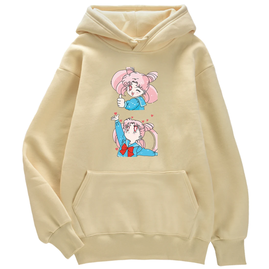 

Hoody Cute Sailor Moon Cartoon Printing Autumn Hoodie For Girls Fashion Kpop Hoodies Women Harajuku Fleece Women'S Sweatshirts