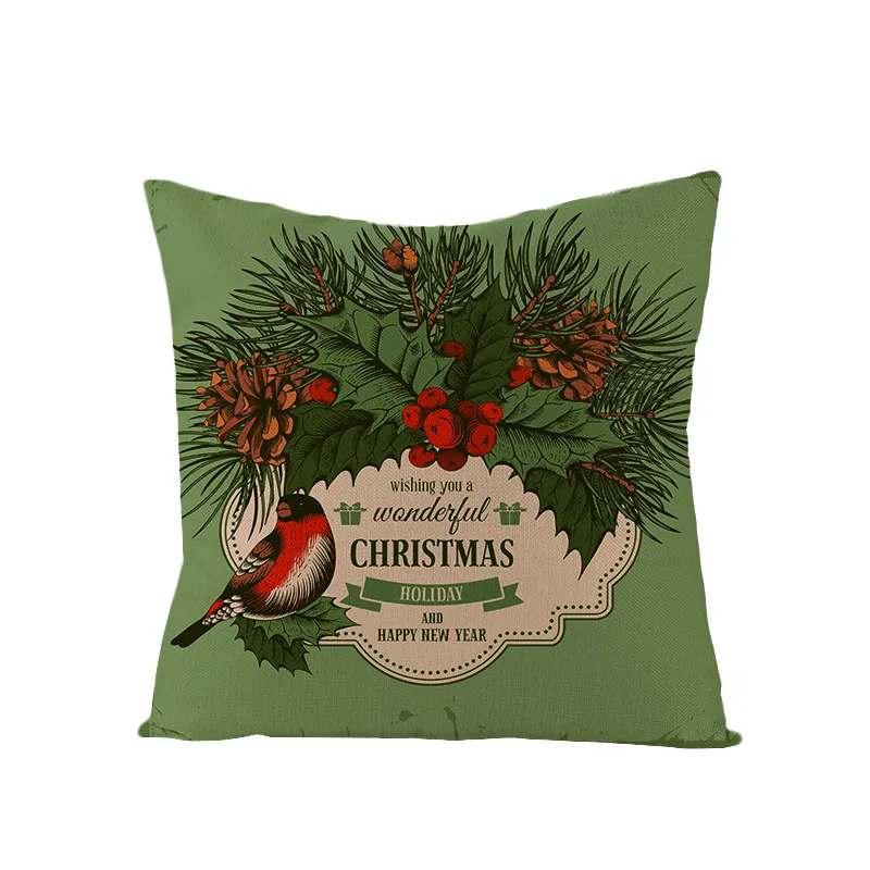 Fuwatacchi Merry Christmas льняные наволочки для подушек Снежный дом наволочки для подушек красочные домашние диванные декоративные наволочки 45x45 см