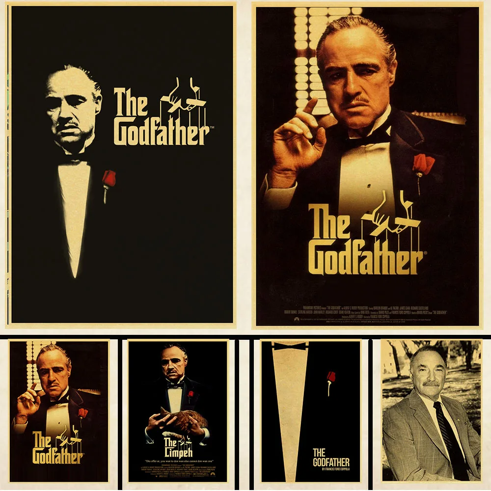 Classic film The Godfather poster bar home wall decoration retro kraft paper vintage poster wall sticker
