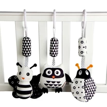 Chocalho de brinquedo infantil, desenho de animal, chocalho suspenso com som de vento, berço, assento para carro, carrinho de viagem, brinquedos de pelúcia macios, presente de aniversário