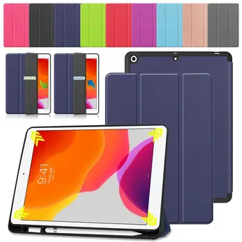 

For iPad 7th Gen 10.2" 2019 PU Leather Smart Case Cover Flip Stand With Pencil Holder Sleep Wake A2200 A2198 A2232