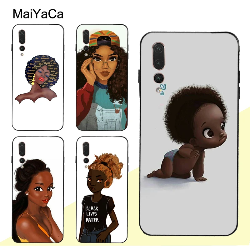 MaiYaCa афро Черный Девушка волшебный меланин поппин чехол для Huawei P30 Pro P40 P10 P20 Lite Mate 20