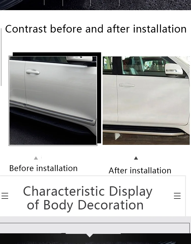Подходит для Toyota Prado body хромированная отделка боковой двери формирующие внешние украшения аксессуары