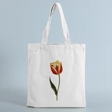 Цветок сумка использовать DIY холст хозяйственная сумка эко многоразовая утилизация текста на заказ Печать логотипа на каждый день