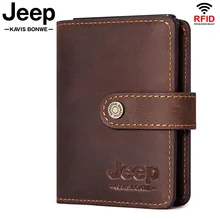 2021 Credit Card Holder Wallet Purse Men Women Metal RFID Vintage Aluminium Bag Crazy Horse Cowhide Leather Bank Cardholder Case