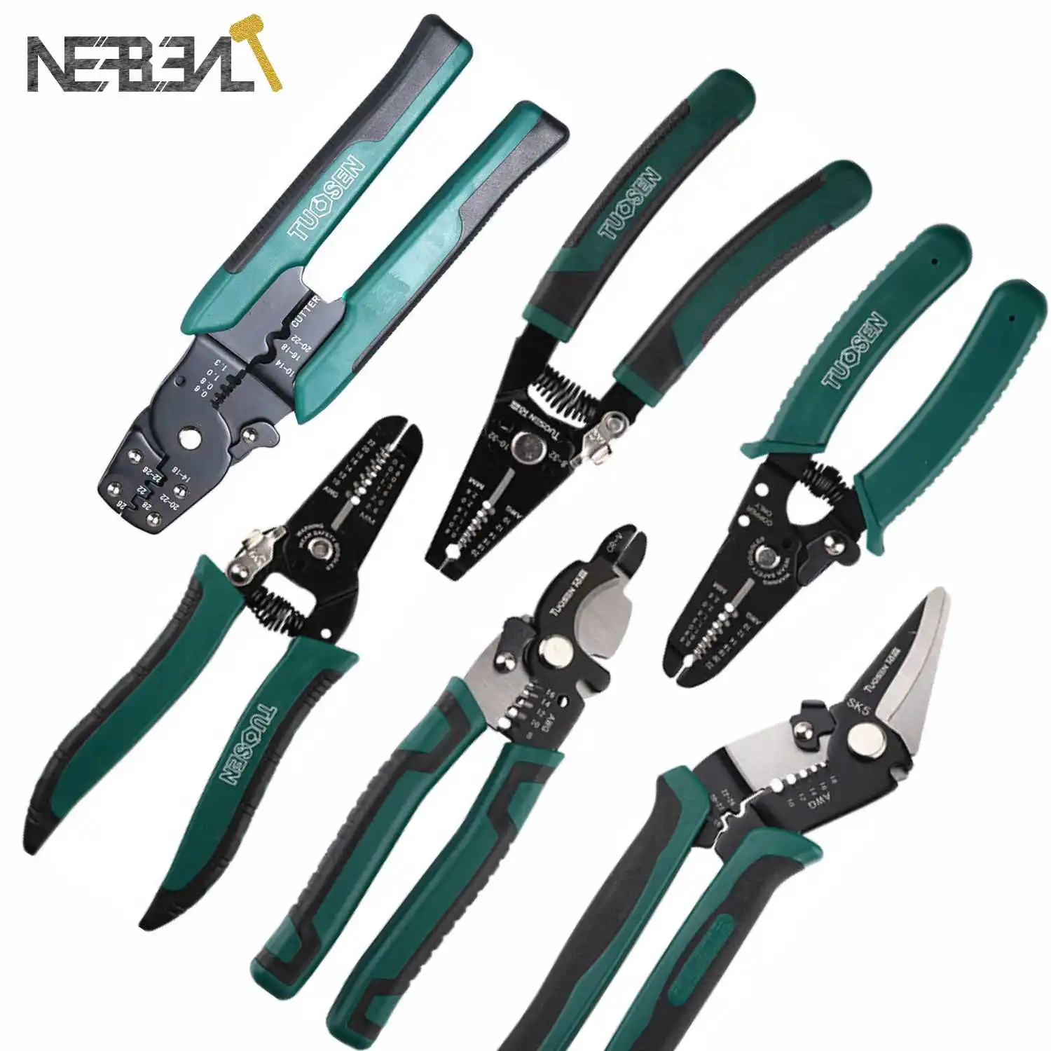 Multifunctional Electrician Pliers Long Nose Wire Stripper Cable Cutter Terminal Crimping Hand Tools Insulation Tube Terminals |