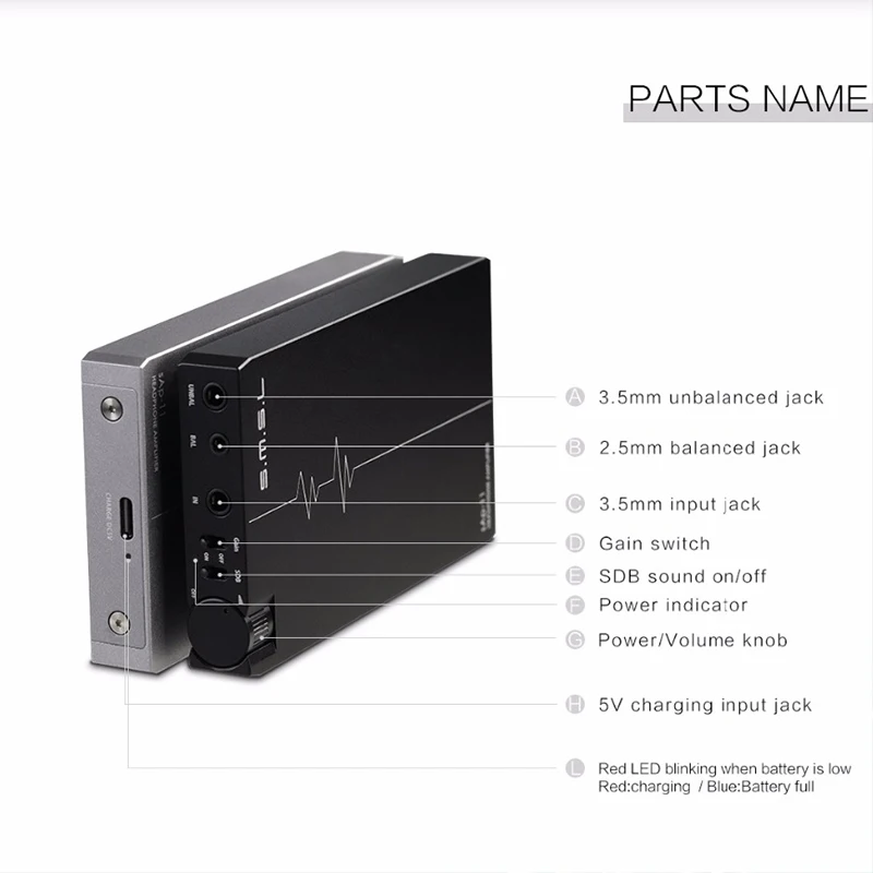 SMSL SAP 11 HiFi аудио TPA6120A2 портативный усилитель для наушников встроенный &quotSMSL