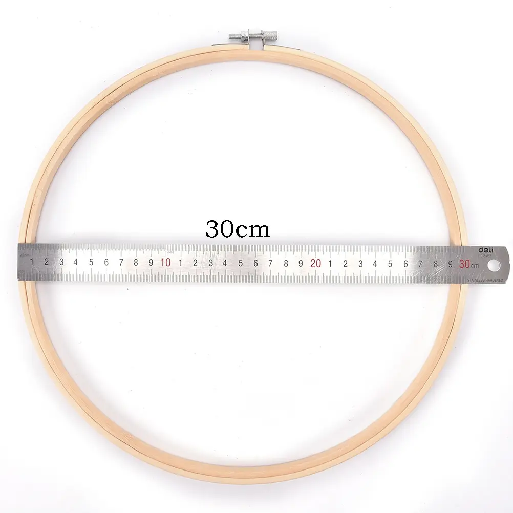 8 Размер 13-34 см бамбуковая рамка для вышивания кольца для рукоделия устройство для вышивки крестом круглая петля ручные бытовые швейные инструменты - Цвет: 30cm
