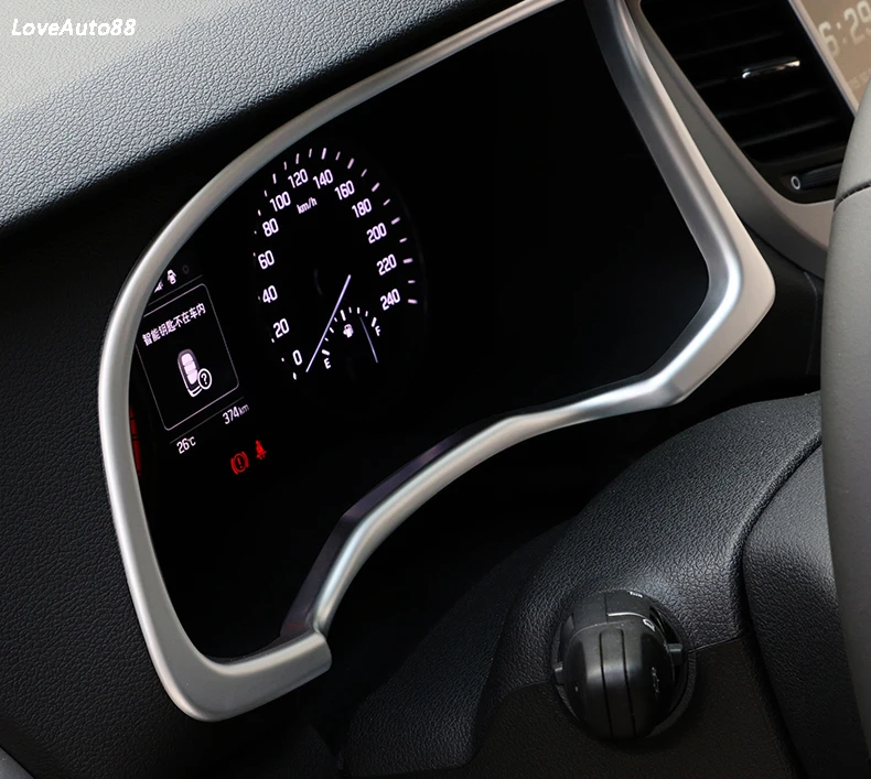 Для hyundai Tucson автомобиля ABS хром приборной панели декоративная рамка крышка интерьера хром автомобильные аксессуары
