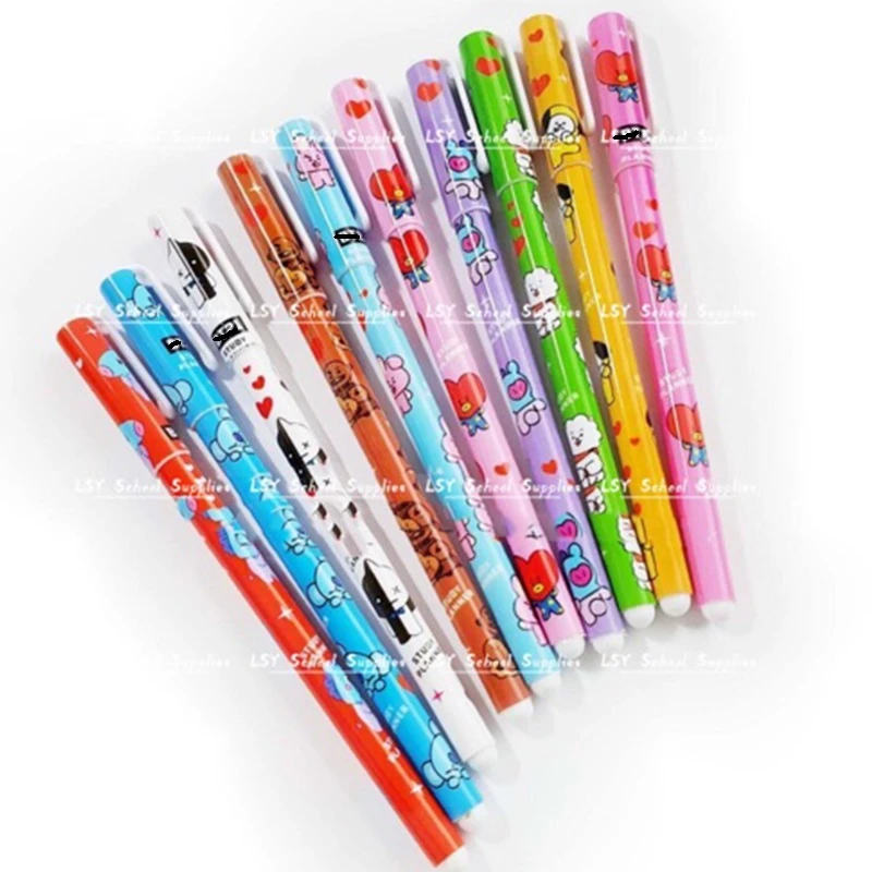 Bolígrafos de gel con dibujos animados para niños, bolígrafos Kawaii de  0,38mm, 10 colores, útiles escolares, regalo de papelería, 10 unids/lote| |  - AliExpress
