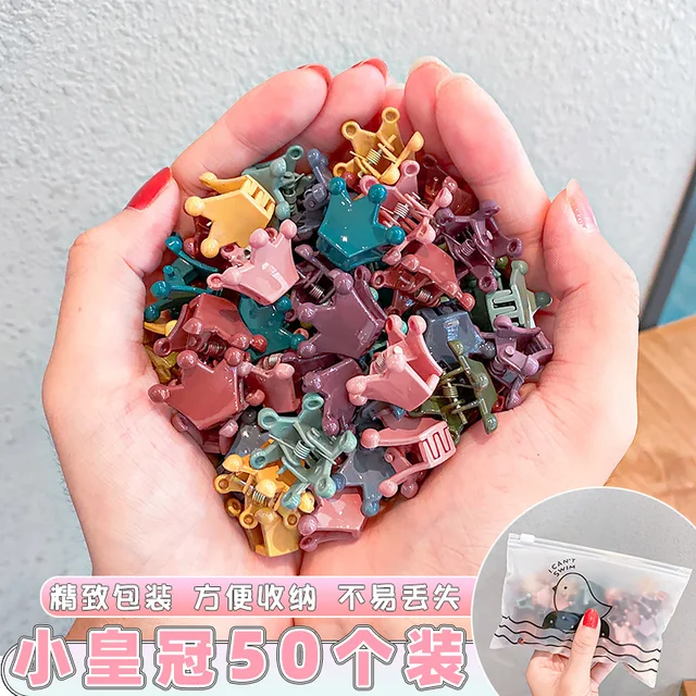 Ruoshui 50pcs Children Cartoon Hair Claws Girls Lovely Hairpins Hair Crab Baby Hair Accessories Hair Clips Headwear Barrettes style 17