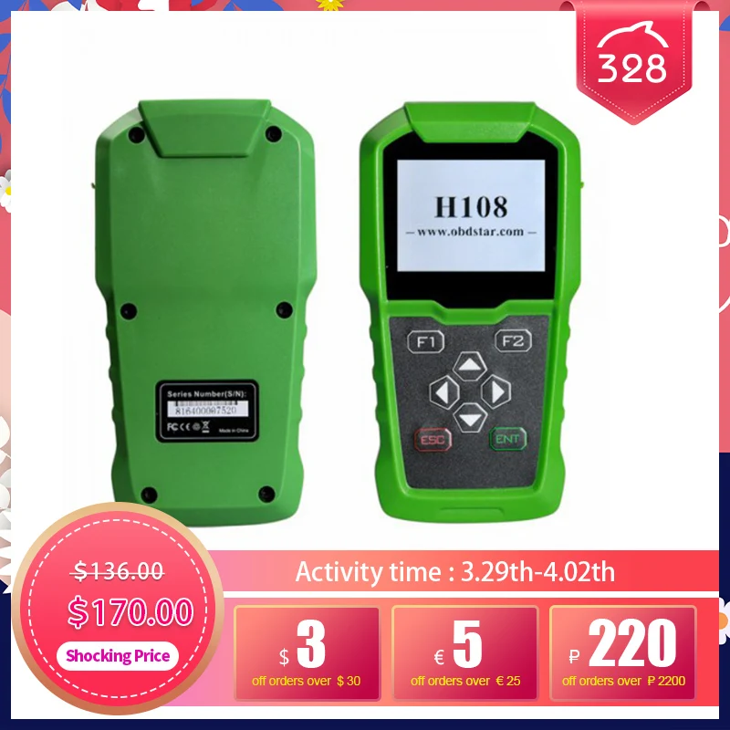 US $136.00 OBDSTAR H108 PSA Programmer All Key Lost ProgrammingPin Code ReadingCluster Calibrate For PeugeotCitroenDS With Can KLine