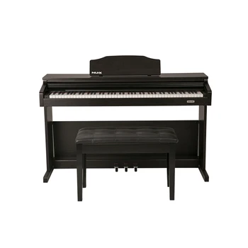 

Wk-520 digital piano stand with pedals, rosewood color, Nux cherub