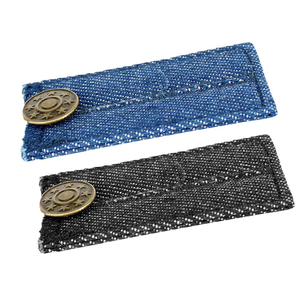 2 Pack Elastic Waistband Expanders Pants Waist Extender Adjustable Pant Button Extenders for Slacks Waist Comfort
