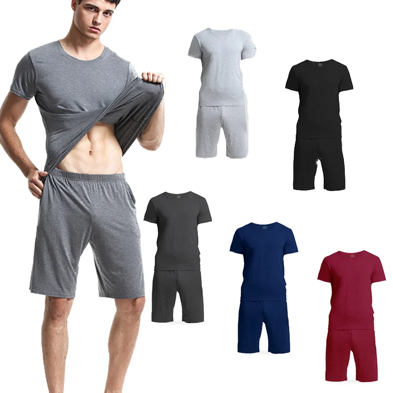 Sleepwear Men Pajama Set Shorts 