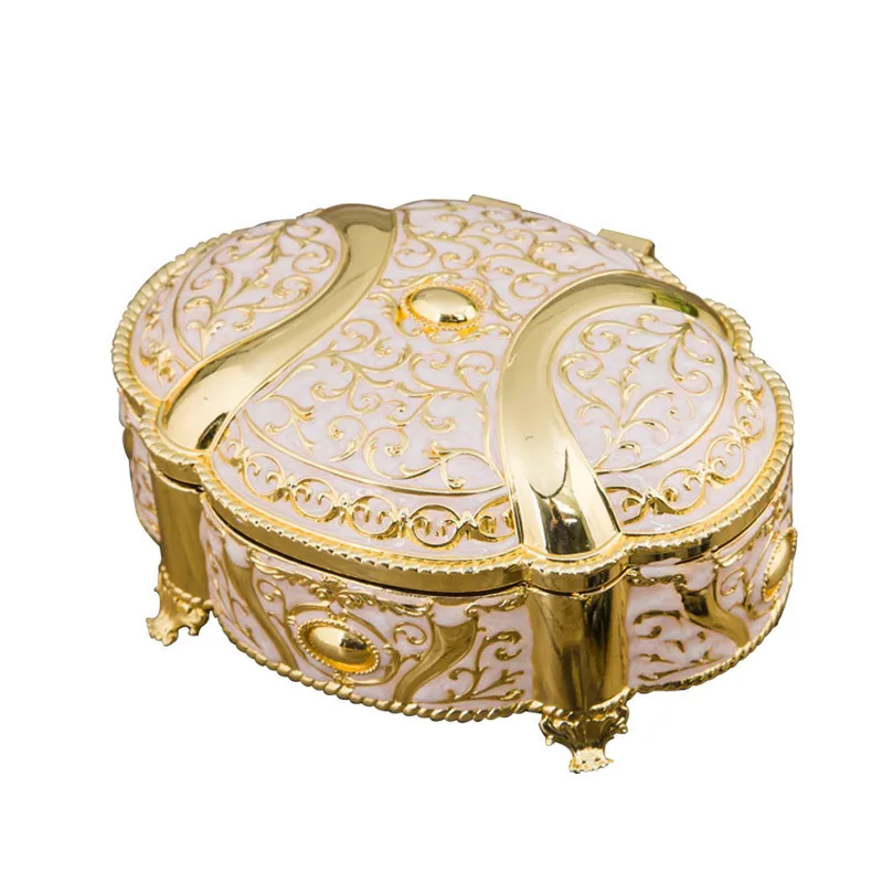 2021 European Style Creative Trinket Metal Jewelry Box High End Princess Girlfriend Birthday Wedding Gift Keepsake Organizer Box