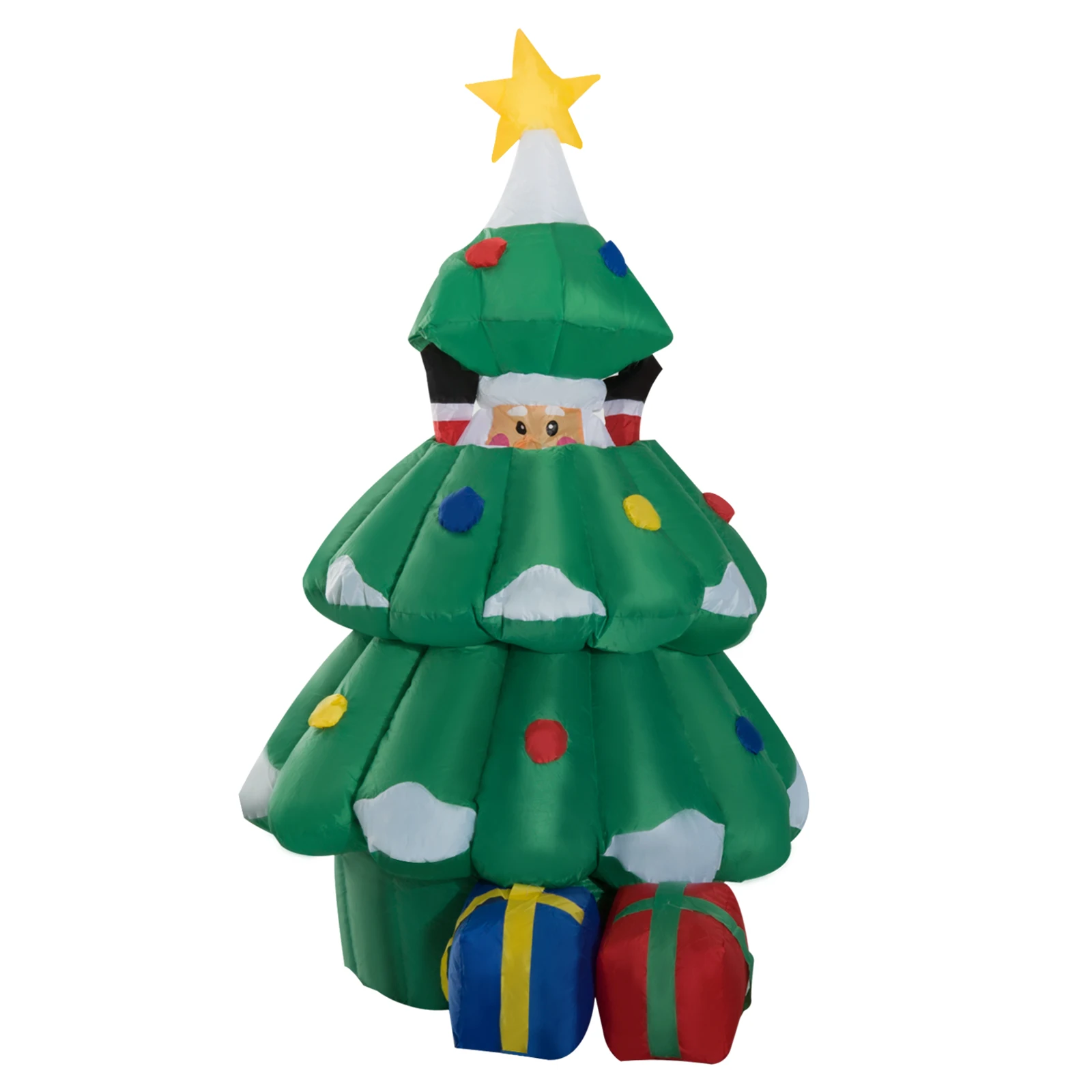 HOMCOM arbol de Navidad con Papa Noel Hinchable Decoracion Navidena Iluminacion светодиодный наружный интерьер