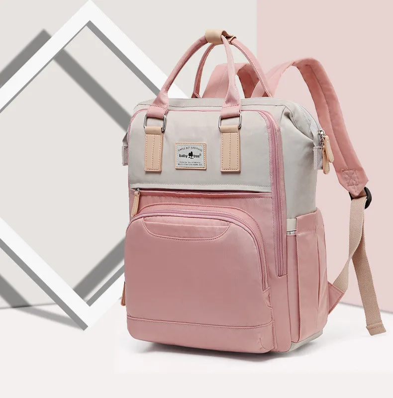 pink Heine, модная сумка для подгузников для мам, Большая вместительная сумка для подгузников, рюкзак для путешествий, сумка для ухода за ребенком, женская модная сумка - Цвет: pink
