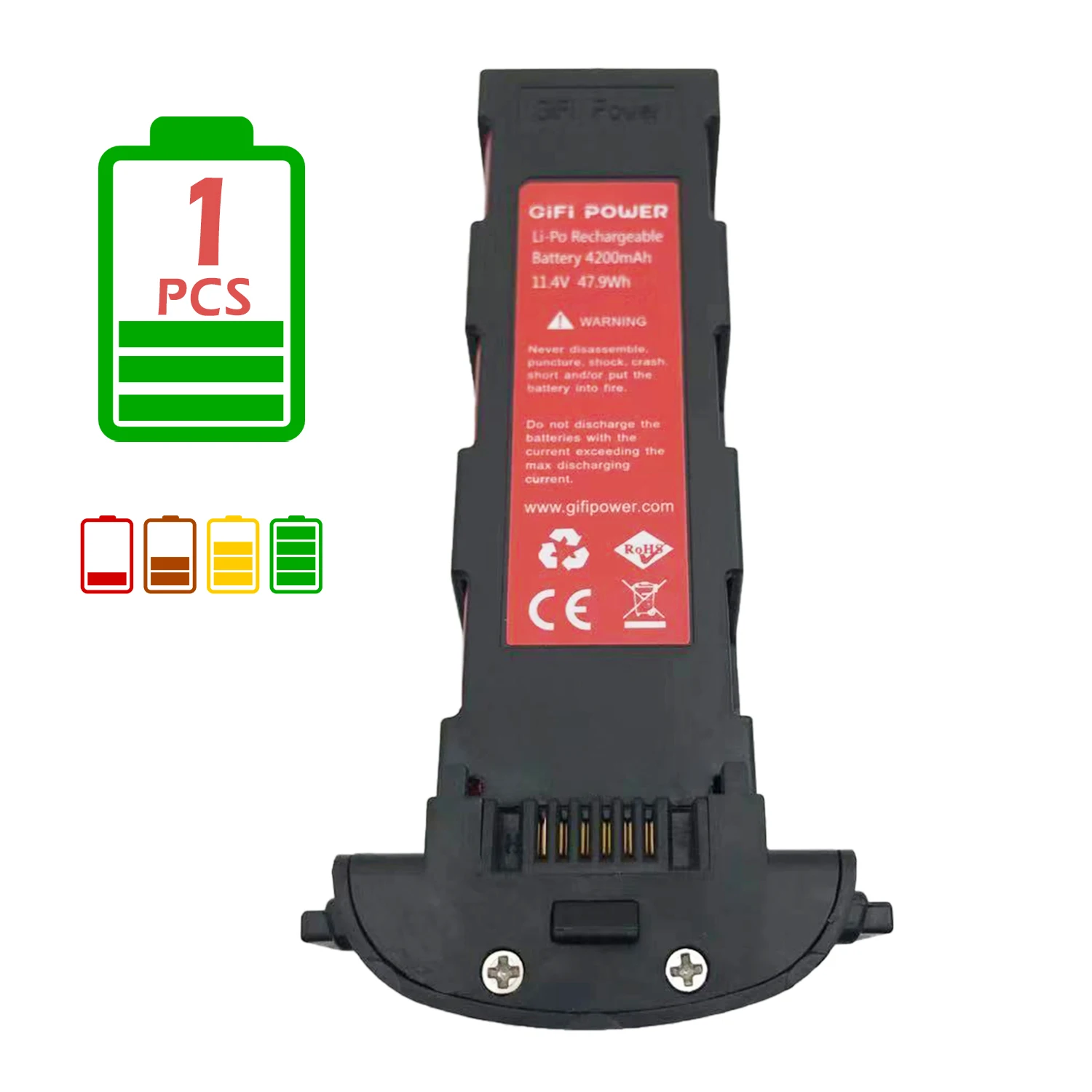 1pcs 2 шт 11,4 V 4200mAh Li-Po батарея Замена для Hubsan Zino Pro RC Дрон RC Запчасти Аксессуары - Цвет: 1pcs