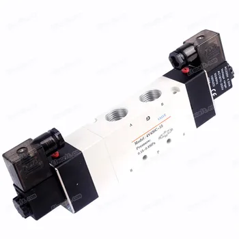 

Air Solenoid Valves 4V430C-15 3 Position 5 Port 1/2" Pneumatic Control Valve AC220V,AC110V,DC24V,DC12V