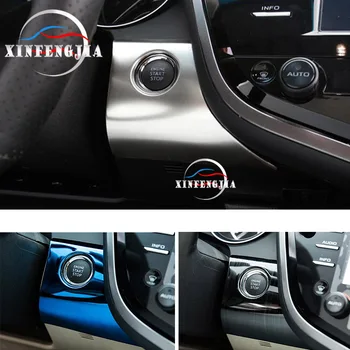 

For Toyota Camry Hybrid 18-19 Stainless Ignition Switch One-button Start Frame Decorate Cover Trim