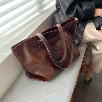 

Luxury Handbags Women Bags Designer Aliigator Pattern PU Leather Women Tote Bags For Women Big Travel Handbags And Purses