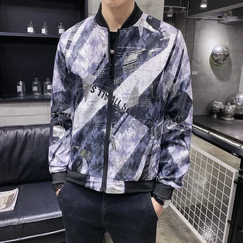 

Fashion Printing Casual Mens Jackets Coats Outwear Bomber Jacket Men 2020 Spring Mens Pilot Jacket Sportswear Bomber Jacket