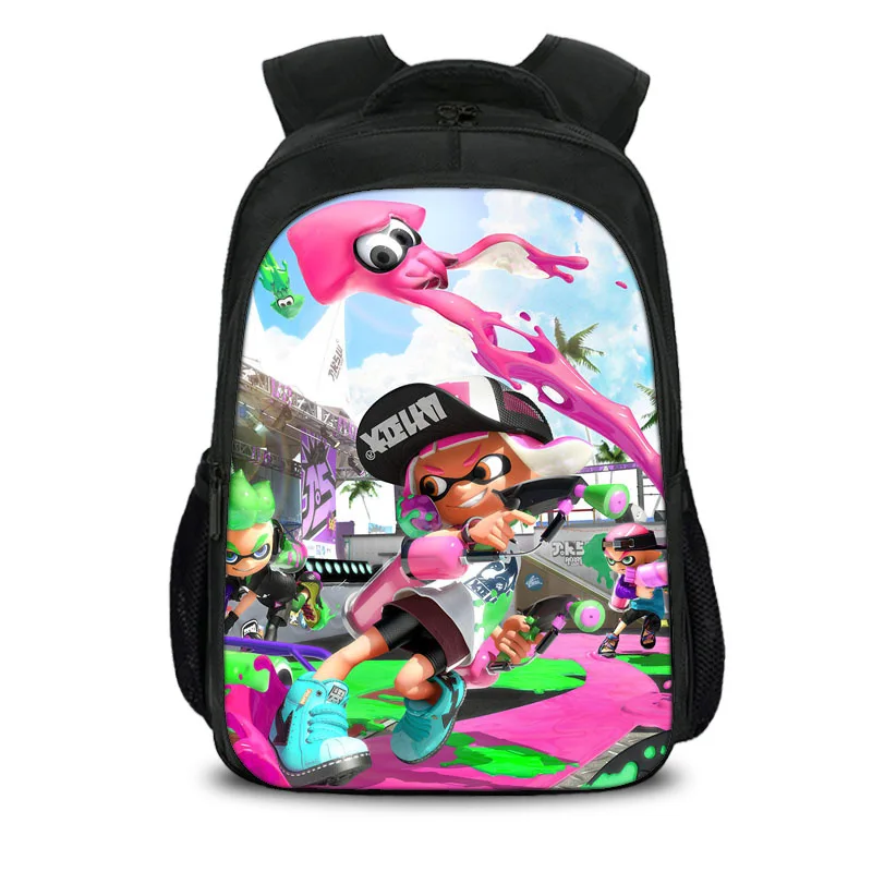 15,7 дюймов Splatoon игра Аниме мальчики девочки школьная сумка Книга сумка рюкзак дети студентов Mochila обратно в школьный подарок