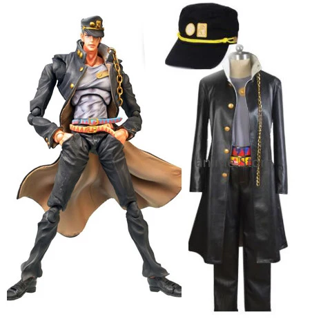 Аниме JOJO JoJo's Необычные Приключения Kujo Jotaro Косплей Униформа костюм - Цвет: men