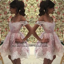 Сексуальные кружевные короткие платья для выпускного вечера розовые платья плюс размер мини полуофициальное вечернее платье Выпускные коктейльные платья для выпускного вечера