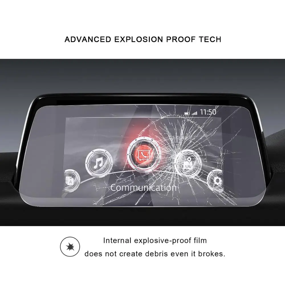 RUIYA для Mazda CX-5 2th KF KG центральный сенсорный экран, автомобильный навигатор, анти-синий светильник, закаленное стекло, Защитная пленка для экрана