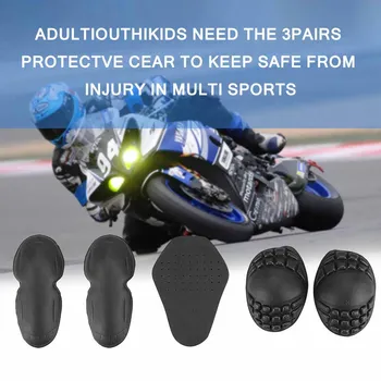 

5Pcs Motorcycle Pad Set Black Soft Durable Professional Detachable Motorcycle Protective Kit Racing Guard Motorcycle Accessories