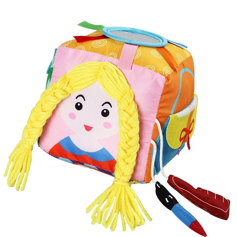 Early Educational Kids Learn to Dress Block Toy Cloth Cube Toys 