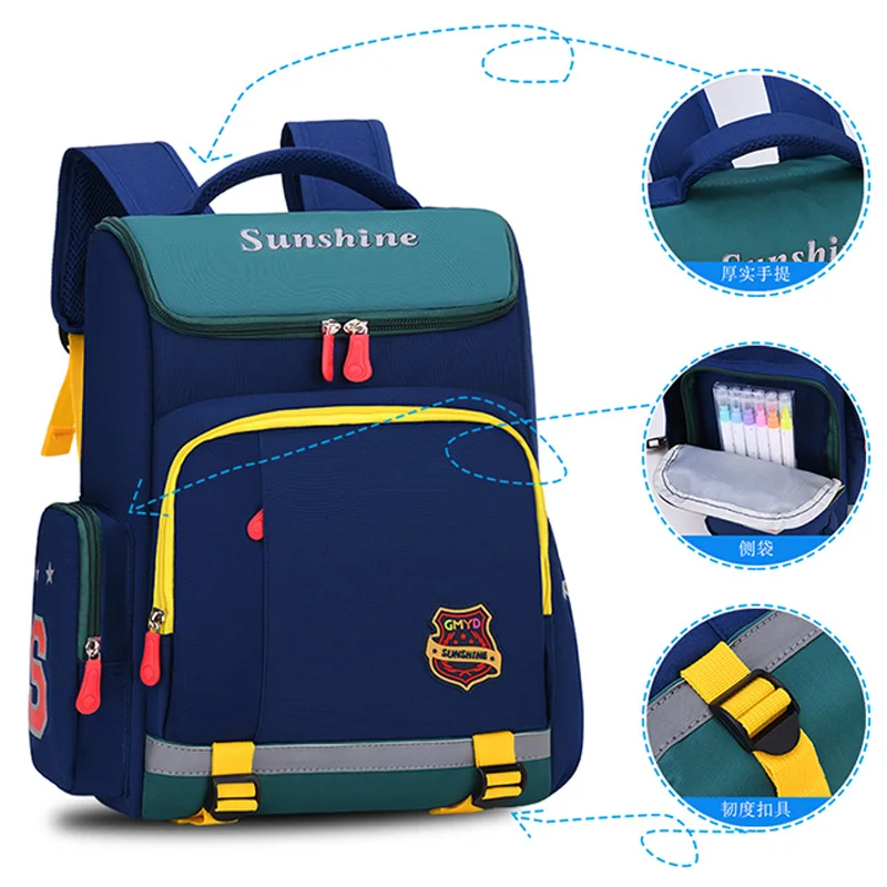 Primary Children School Bags Simple Lightweight Kids School Backpacks for Girls Boys Waterproof British Schoolbags Travel Bag