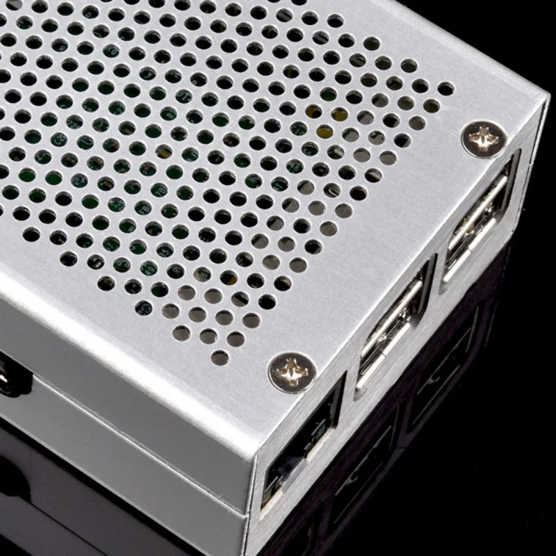Прочный теплоотвод высококачественный алюминиевый корпус/коробка для Raspberry Pi 3/Pi 2 Модель B+ серебристый металл
