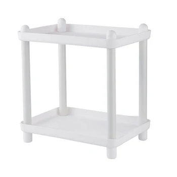 

Nordic Double Layer Stroller Shelf Plastic Cosmetics Desktop Finishing Bathroom Organizer Storage Rack 2 Tier Shelf Holder