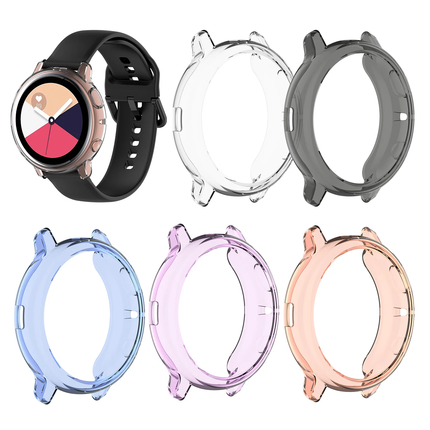 Защитный чехол из мягкого силикона и ТПУ для Samsung galaxy watch active 2 44 мм 40 R820 Сменные