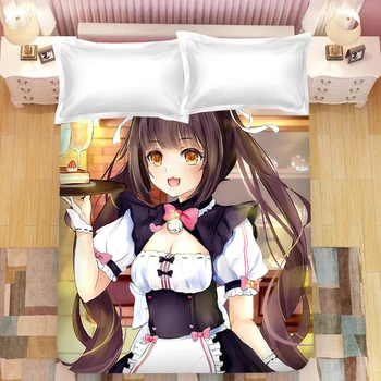 

Game Nekopara Anime 3D Printed Bed Sheet Coverlet Children Room Bed Sheet Bed Linen (NO Duvet Cover Pillowcase) 03