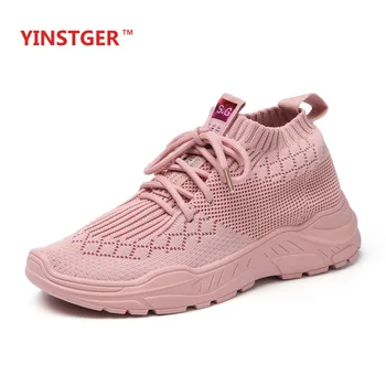 

YINSTGER Women's Shoes 2020 Casual Summer Sport Sneakers lady Fashion style Antiskid rubber breathable running shoes