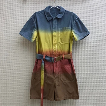 

Women Rainbow Jumpsuit Sleepwear 2020 Hot Sale Fashion Floral Short Sleeve Bodycon Jumpsuit Bodysuit Romper Shorts Pants